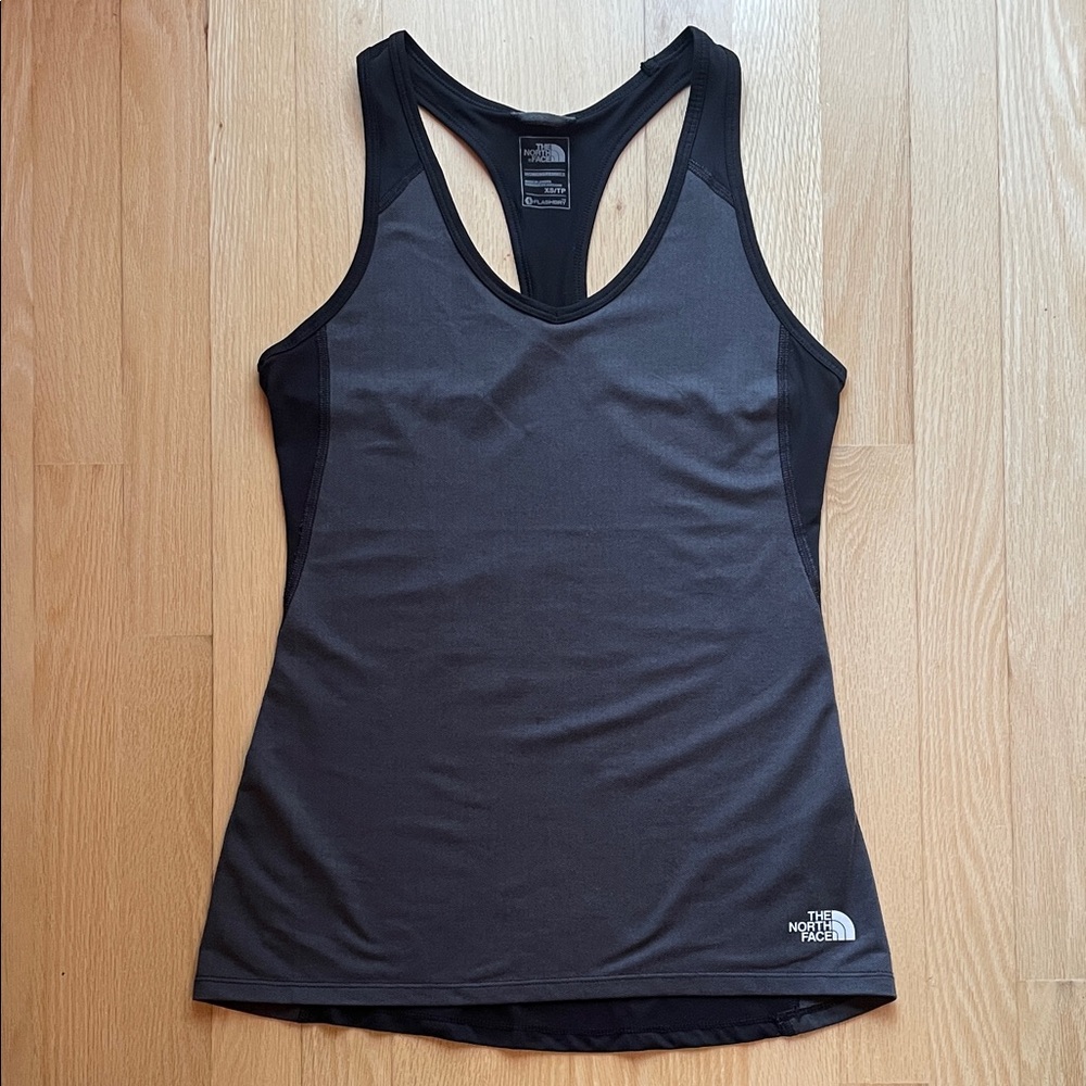 The North Face Women's Charcoal and Black Flash Dry Tank Top